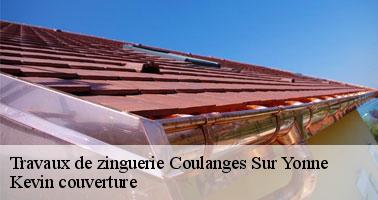 Les travaux d'installation des gouttières à Coulanges Sur Yonne